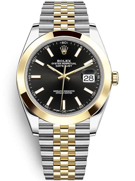 rolex datejust yellow gold black face|Rolex Datejust 41mm black face.